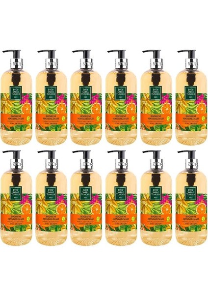Bodrum Mandalinası Doğal Zeytinyağlı Sıvı Sabun 500 ml x 12