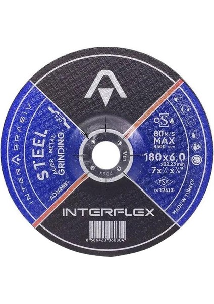 İNTERFLEX180X8,0X22,23MM Taşlama Taşı 1 Adet