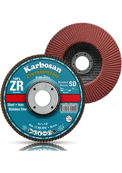 180X22.23MM Z-40 7''x7/8'' Flap Disk 1 Adet