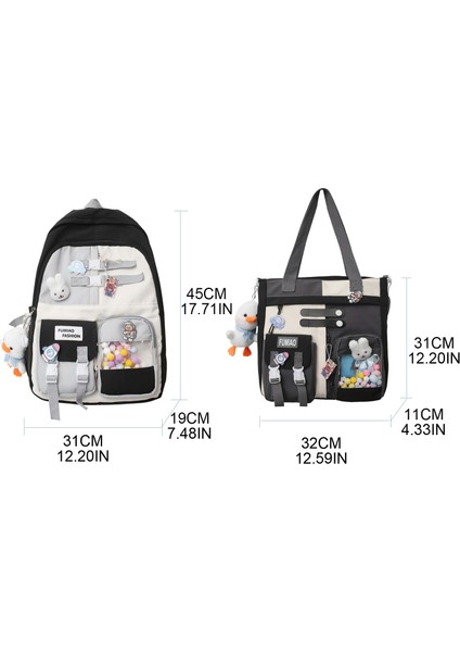 Çok Bölmeli Büyük Kapasiteli Omuz Çantası - Siyah (Yurt Dışından) indirimleri