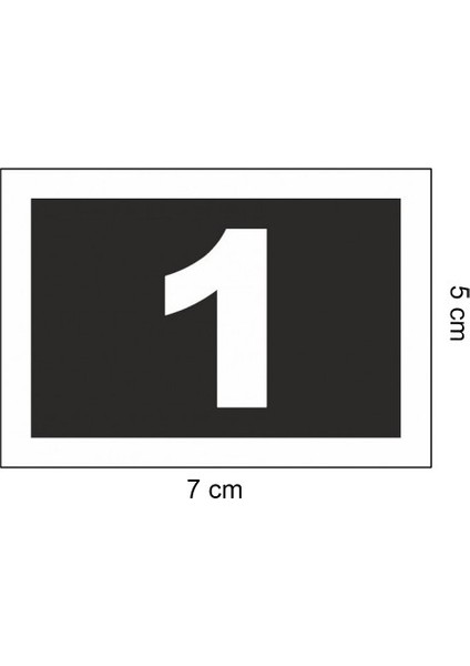 Soylu Pleksi Masa Numarası Peçetelik Siyah - Beyaz 1-100