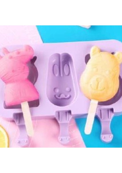 2pcs Silikon Dondurma Kalıp Yaz Ev Dondurma Dıy El Yapımı Buz Lolly Popsicle Kalıp Artefakt (Yurt Dışından)