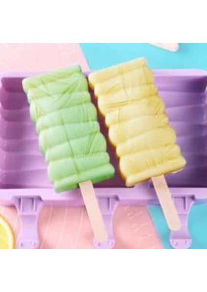2pcs Silikon Dondurma Kalıp Yaz Ev Dondurma Dıy El Yapımı Buz Lolly Popsicle Kalıp Artefakt (Yurt Dışından)