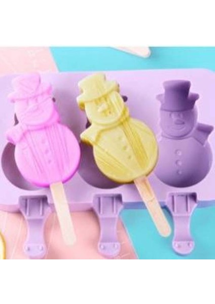 2pcs Silikon Dondurma Kalıp Yaz Ev Dondurma Dıy El Yapımı Buz Lolly Popsicle Kalıp Artefakt (Yurt Dışından)