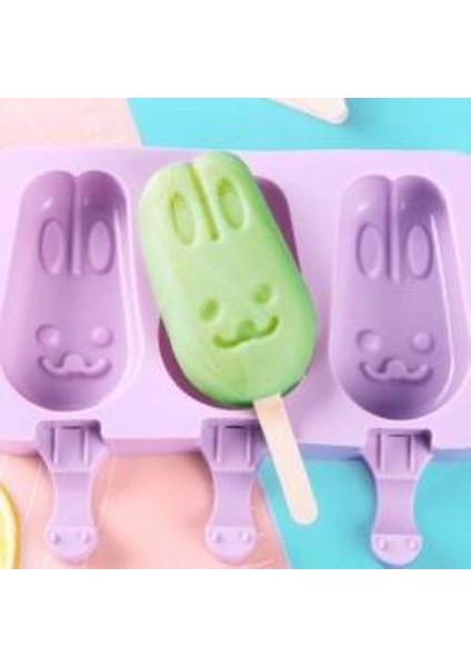 2pcs Silikon Dondurma Kalıp Yaz Ev Dondurma Dıy El Yapımı Buz Lolly Popsicle Kalıp Artefakt (Yurt Dışından)