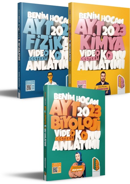 2023 AYT Fizik-Kimya-Biyoloji Video Destekli Ders Notları Seti