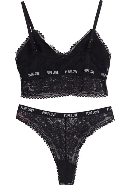 Dantel Detaylı Siyah Iç Çamaşır Takımı fiyatları