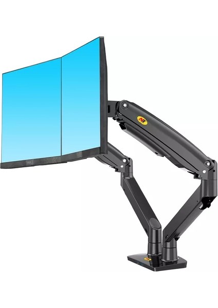 G35 Çift Kol Amortisörlü Monitör Tutucu Stand 22-32"