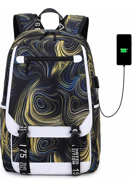 Trend Çift Moda Çevirme USB Arayüzü Büyük Kapasiteli Oxford Bilgisayar Öğrenci Sırt Çantası(Yurt Dışından) modelleri