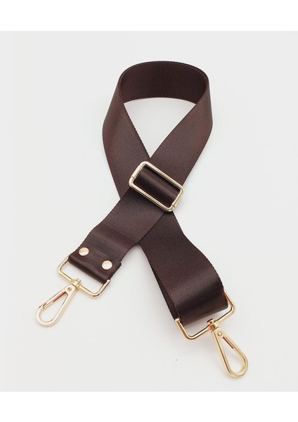 Polyester Kolon 120X4 cm Kahverengi Light Gold Metalli