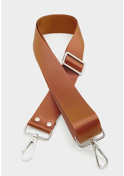 Polyester Kolon 120X4 cm Taba Gümüş Metalli