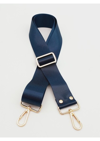 Polyester Kolon 120X4 cm Lacivert Light Gold Metalli