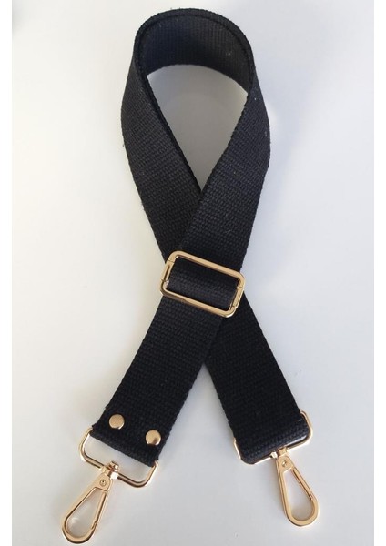 Pamuklu Kolon 120X4 cm Light Gold Metal Siyah