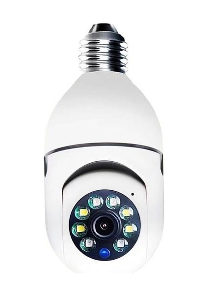 360 Derece Panoramik Ampul Wifi Kamera Ses ve Hareket Algılayıcı Gece Görüşlü