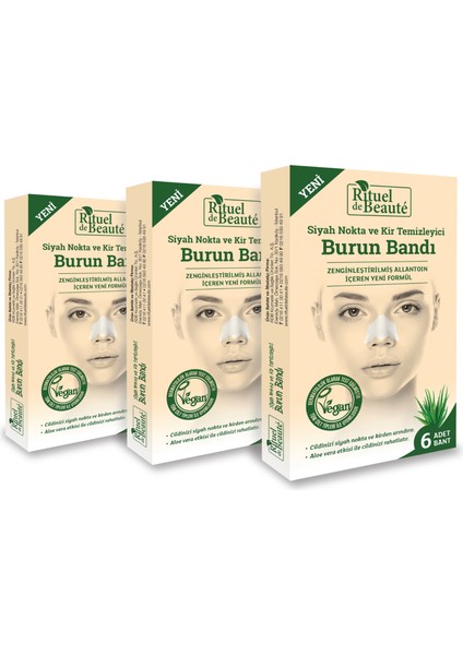 Siyah Nokta ve Kir Temizleyici Burun Bandı 3'lü