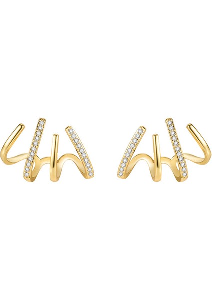 Zirkon Kadın Küpe - Sarı (Yurt Dışından)