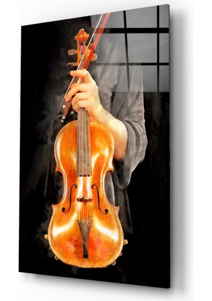 Keman Cam Tablo - 72X46 cm