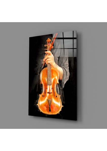 Keman Cam Tablo - 72X46 cm
