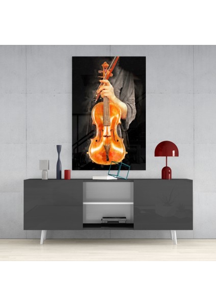Keman Cam Tablo - 72X46 cm