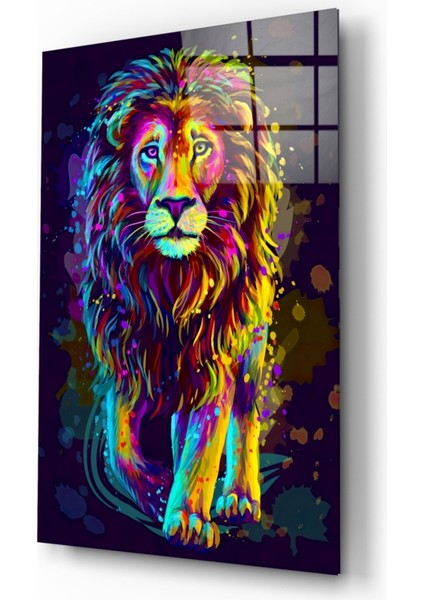 Aslan Cam Tablo - 72X46 cm