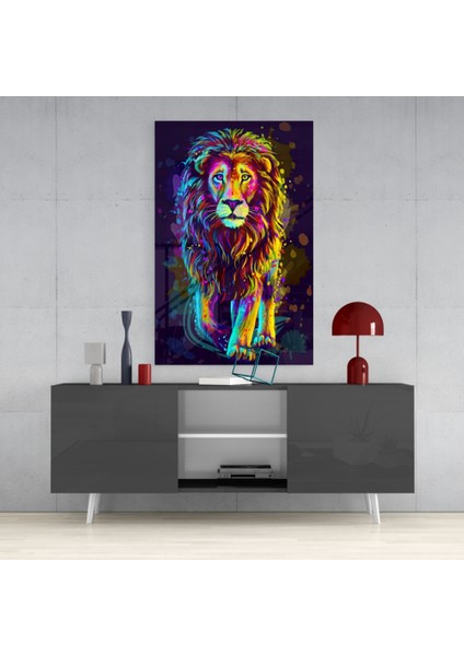 Aslan Cam Tablo - 72X46 cm