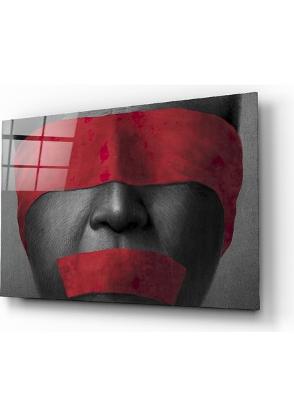 Sessizlik Cam Tablo - 72X46 cm