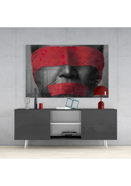 Sessizlik Cam Tablo - 72X46 cm fırsatları