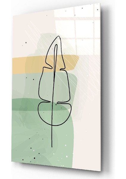 Soyut Şekiller Cam Tablo - 72X46 cm