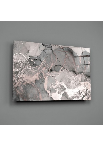 Tatlı Pembe Cam Tablo - 72X46 cm