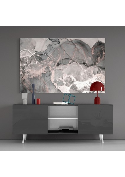 Tatlı Pembe Cam Tablo - 72X46 cm