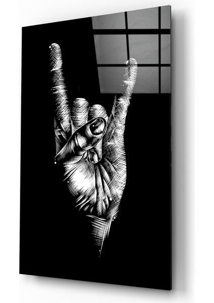 Horns Hands Cam Tablo - 72X46 cm