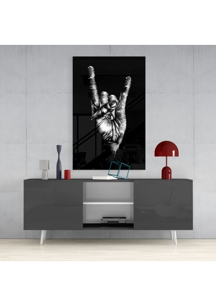Horns Hands Cam Tablo - 72X46 cm