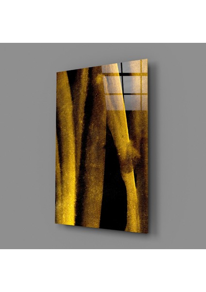 Sarı Hikaye Cam Tablo - 72X46 cm