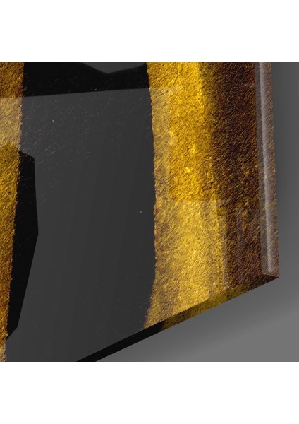 Sarı Hikaye Cam Tablo - 72X46 cm