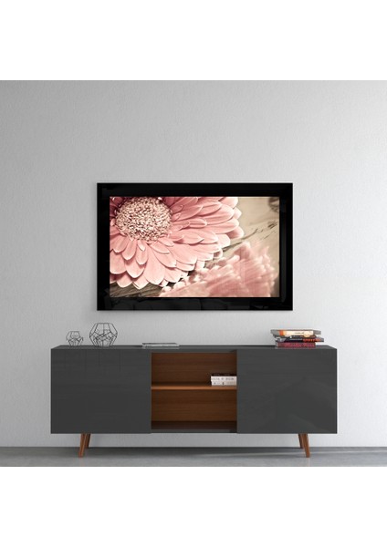 Çiçek Cam Tablo - 72X46 cm fırsatları