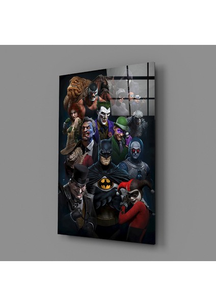 Batman Evreni Cam Tablo - 72X46 cm