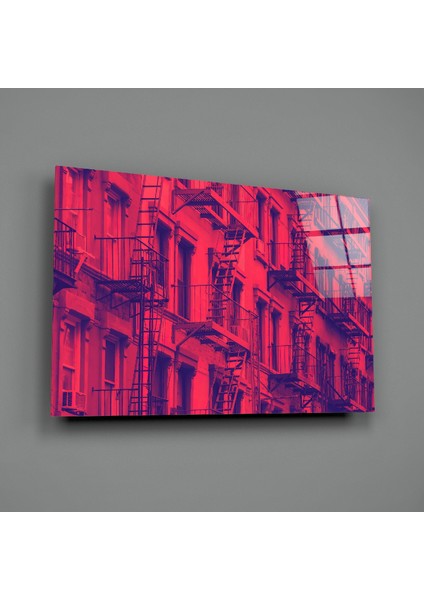 Pencereler Cam Tablo - 72X46 cm