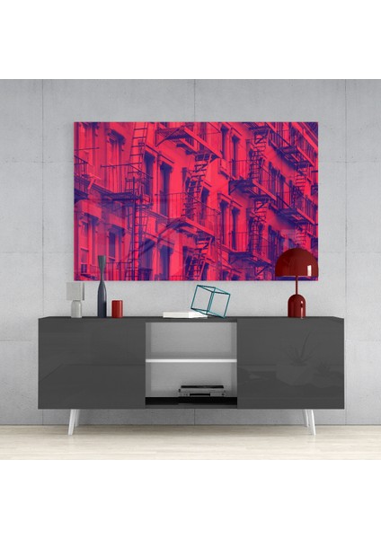 Pencereler Cam Tablo - 72X46 cm