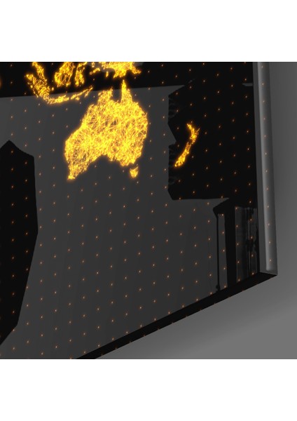 Dünya Haritası Cam Tablo - 72X46 cm modelleri