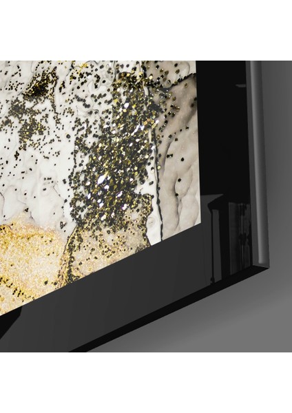 Altın Tozu Grafit Cam Tablo - 72X46 cm