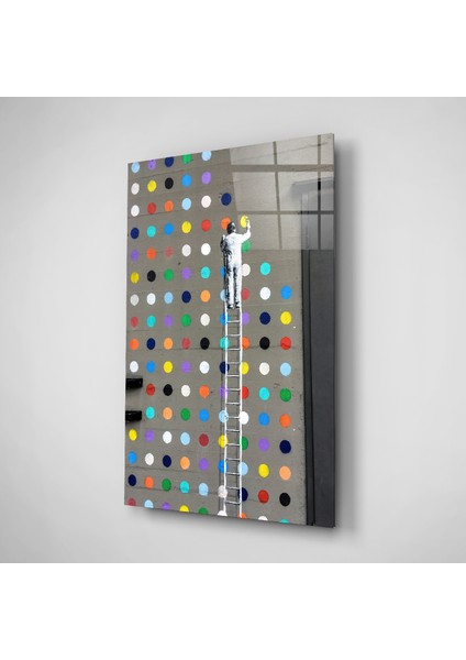 Noktalar Cam Tablo - 72X46 cm