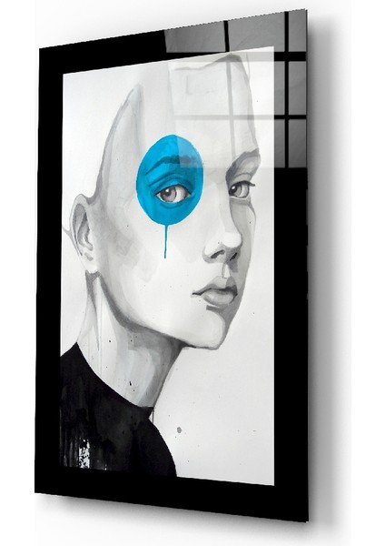 Mavi Görüşcam Tablo - 72X46 cm