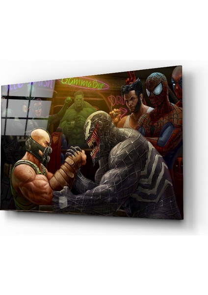 Venom Vs Bane Cam Tablo - 72X46 cm
