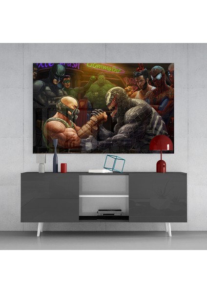 Venom Vs Bane Cam Tablo - 72X46 cm