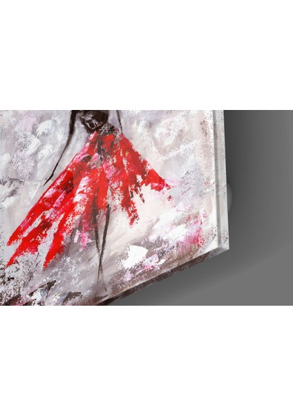 Kadın (Kırmızı) Cam Tablo - 60X60 cm modelleri