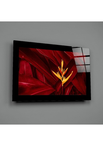 Kızıl Yapraklar Cam Tablo - 72X46 cm