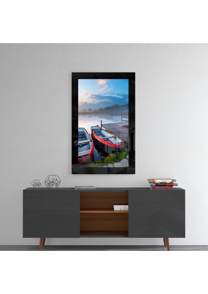 Kayıklar Cam Tablo - 72X46 cm