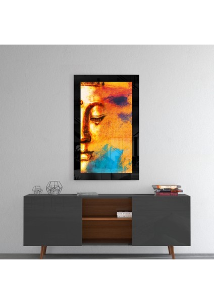 Buda Heykeli Cam Tablo - 72X46 cm