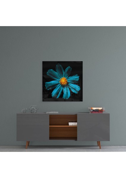 Yeşil Çiçek Cam Tablo - 60X60 cm fırsatları
