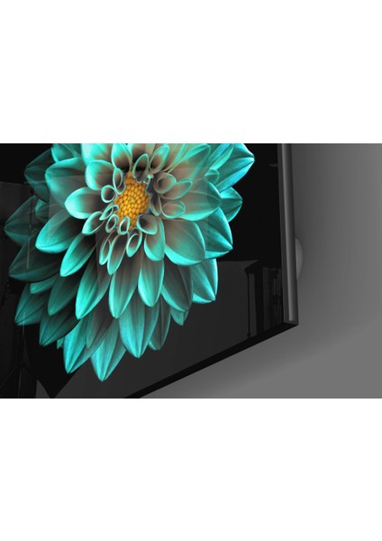 Yeşil Çiçek Cam Tablo - 60X60 cm modelleri